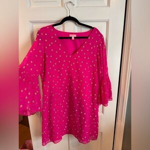 Lilly Pulitzer pink and gold party dress!